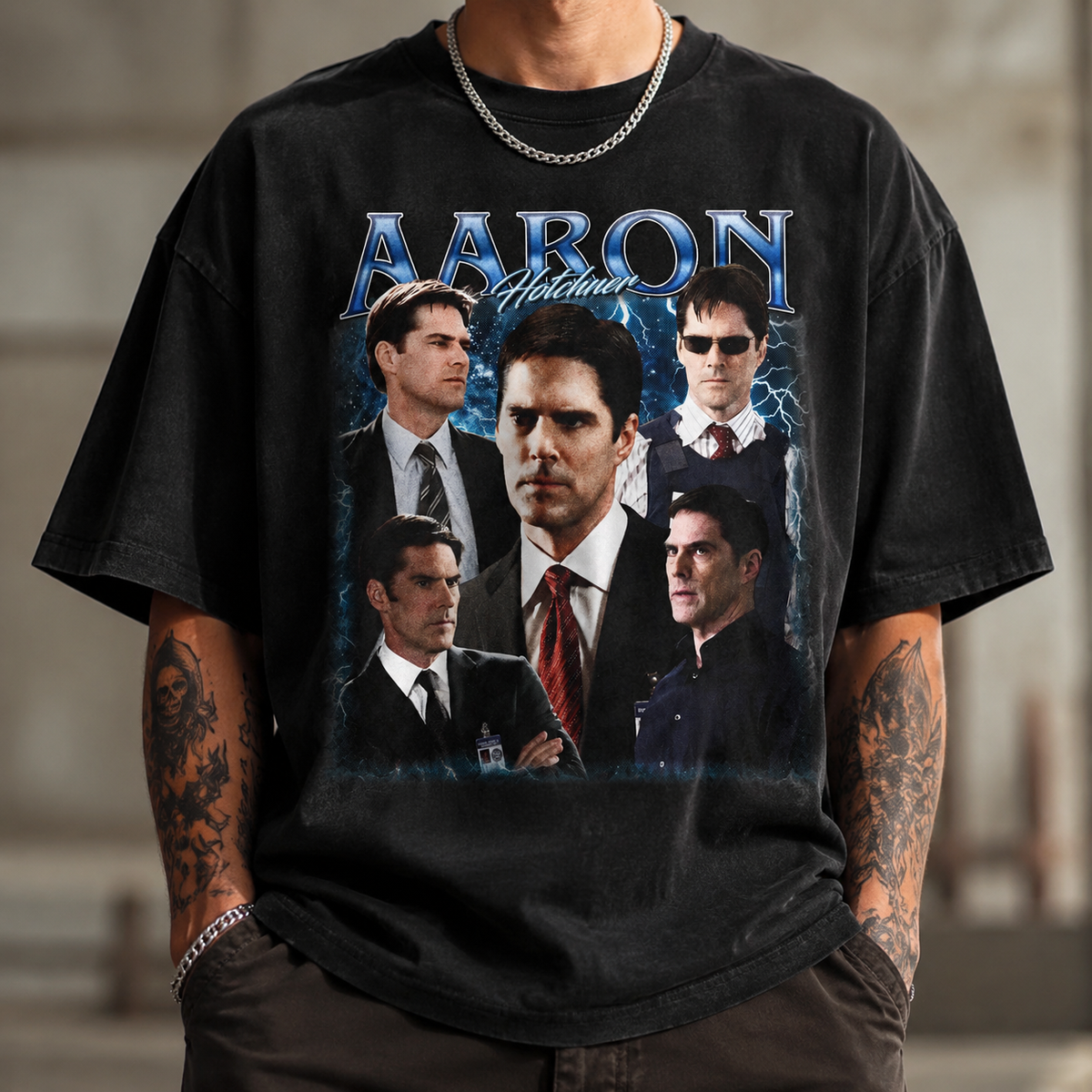 Aaron Hotchner Criminal Minds 90s Bootleg T Shirt Thomas Gibson Graphic Tee