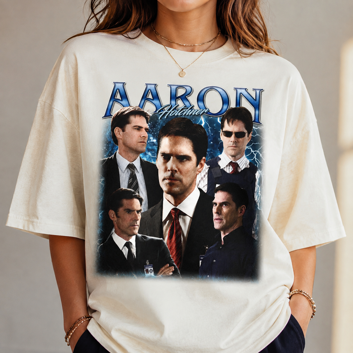 Aaron Hotchner Criminal Minds 90s Bootleg T Shirt Thomas Gibson Graphic Tee