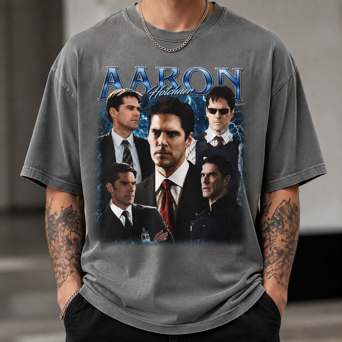Aaron Hotchner Criminal Minds 90s Bootleg T Shirt Thomas Gibson Graphic Tee